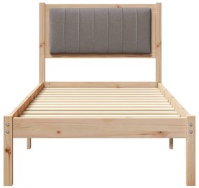 Ágykeret Kárpitozott Fejtámlával Tópszínű 75 x 190 cm