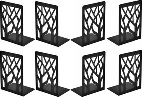 Könyvtámasz Csúszásgátló Fém Fekete Könyvtámasz Állvány 8 Db