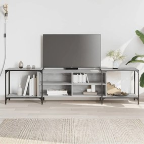 szürke sonoma színű szerelt fa TV szekrény 203 x 37 x 50 cm