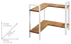 WENKO 53025100 - LOUISA polc 30x33 cm fehér/barna