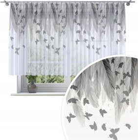 Függöny Kész Fátyol 300X130 Festett Mintás Béka Szalag Függöny 199