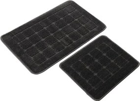 Antracitszürke fürdőszobai kilépő szett 2 db-os 50x80 cm Kareli – Foutastic
