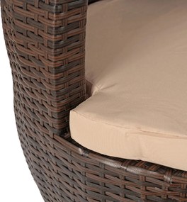 Kerti bútor szett barna/bézs színben – FRIO