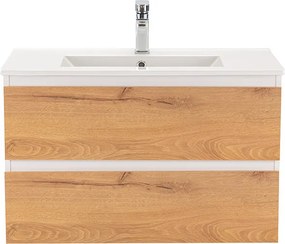 Vario Forte 80 alsó szekrény mosdóval fehér-tölgy