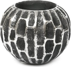 Gyertyatartó Ezüst Grafit 9cm Gömb 1 Gyertyához Tea Light 10