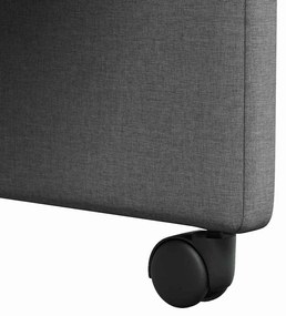 Étkező Székek kerékkel 2 pcs Sötétszürke 57 x 66 x 94 cm szövet
