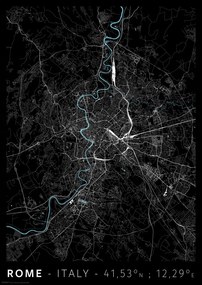 Róma várostérkép poszter A3 29,7x42 cm