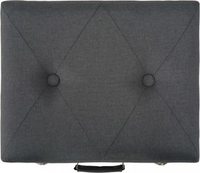 sötétszürke kárpitozott tárolóülőke 40 cm