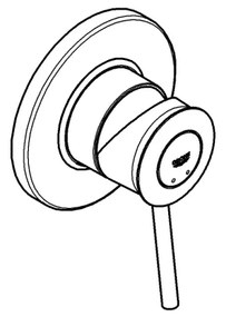 GROHE 29048000 - BAUCLASSIC zuhanycsaptelep, fényes króm