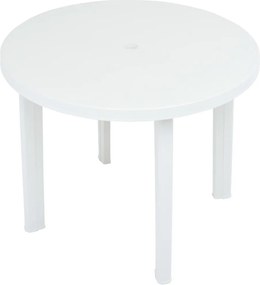 Fehér műanyag kerti asztal 89 cm