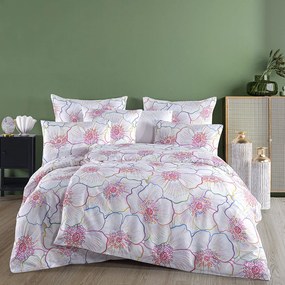 BedTex Satin ágynemű Bloom, 160 x 200 cm, 2 x 70 x 80 cm, 160 x 200 cm, 2 db 70 x 80 cm