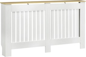 HOMCOM Radiátor Burkolat 152x19x83 cm MDF Radiátor Szekrény Antitipikus Rögzítővel Modern Dizájn Nappalihoz Hálószobához Fehér | Aosom