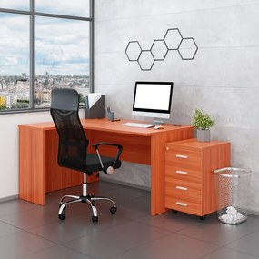 SimpleOffice 2 irodabútor szett, 140 cm, bal, cseresznye