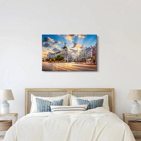 Kép - Calle Gran Vía, Madrid, Spanyolország (90x60 cm)