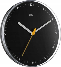 Fekete Kis Klasszikus Kerek Falióra Braun BC26B 23 cm