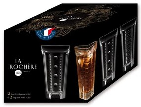 Saga 4 db long drink-es pohár, 340 ml - La Rochère