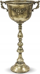 Magas arany fém öregített dekoratív váza lábvédő dekoráció