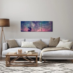 Kép - természetfeletti éjszakai égbolt (órával) (90x30 cm)
