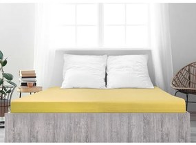 4Home Ideal jersey lepedő sárga, 160 x 200 cm