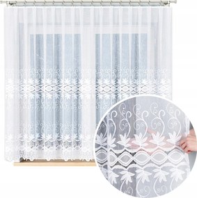 Jacquard Függöny Rövid 160cm Függöny Méter Klasszikus Fehér