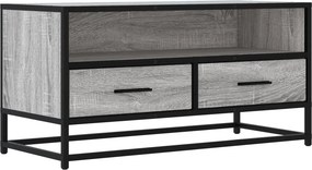 vidaXL szürke sonoma színű szerelt fa és fém TV-szekrény 80x34,5x40 cm