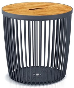 Univerzális kosár bambusz tetővel, 25 l, természetes fa / antracit