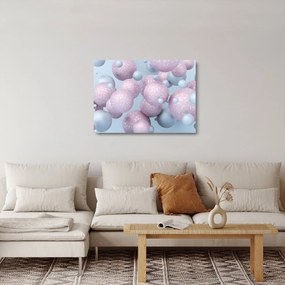 Absztrakt kép - Pasztell gömbök (üvegen) (70x50 cm)