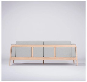 Fawn kékesszürke kanapé tölgyfából, 210 cm - Gazzda