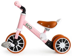 ECOTOYS Gyerek tricikli  2 in 1 rózsaszín