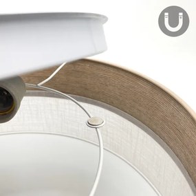 Mennyezeti lámpa SIRJA WOOD 2xE27/15W/230V átm. 45 cm fehér/tölgy