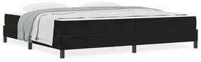 Boxspring ágy matraccal matracmal Fekete 200 x 200 cm Bársony