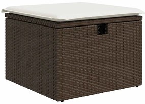 Kerti Kanapé Szett 4 pcs Barna és krémszínű 175 x 117 x 85 cm