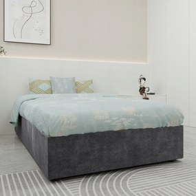 Egyenes ágykeret 90*200 cm egyszemélyes ágy Hidraulika szürke