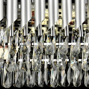 Brilagi - Láncos csillár ECLIPSE 10xE14/10W/230V 78x28 cm ezüstszínű