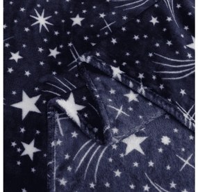 Mikroplüss takaró STARLIGHT, sötétkék Méret: 150 x 200 cm
