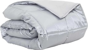 vidaXL Nyári Takarmány Ezüst 200 x 135 cm Satin és Mikroszálas