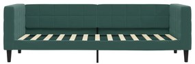 sötétzöld kihúzható bársony heverő 80 x 200 cm