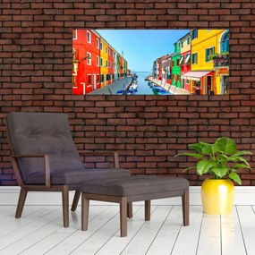 Kép - Burano sziget, Velence, Olaszország (120x50 cm)