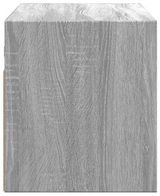 szürke sonoma színű fali TV-szekrény LED-ekkel 100 x 31 x 35 cm