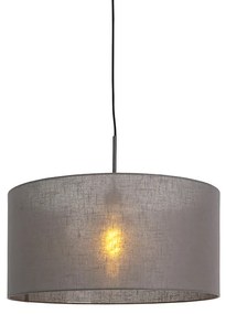 Modern függőlámpa fekete szürke árnyékolóval 50 cm - Combi 1