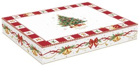 Karácsonyi porcelán fenyőfa alakú kínáló tál díszdobozban Christmas Tale