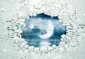 Fotótapéta Gyerekeknek Hold Kozmosz Galaxis Gyerek Tapéta 416x254