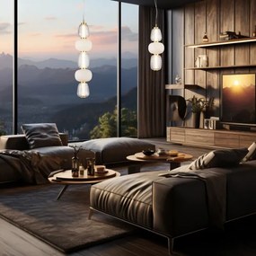 LED Csillár zsinóron CARO LED/28W/230V arany