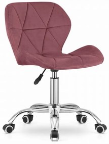 Dolgozószobai szett íróasztal TAYLOR SONOMA 100x50 cm + irodai szék AVOLA VELVET sötét rózsaszín