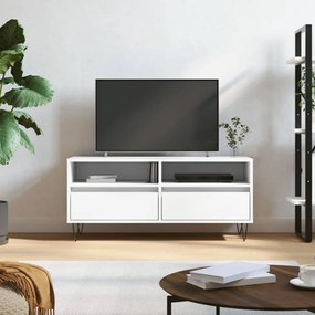 Fehér szerelt fa TV-szekrény 100x34,5x44,5 cm