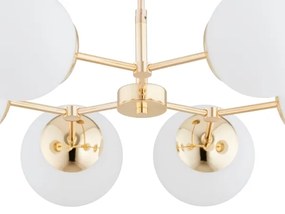 Csillár rúdon FOTON 6xE14/40W/230V arany/fehér