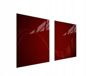 Üveg Tűzhelyvédő Főzőlap 85x52 Piros Edzett Üveg