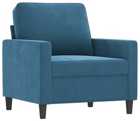vidaXL kék bársony kanapéfotel 60 cm