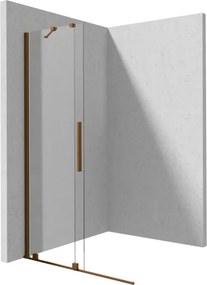 Prizma csúsztatható walk-in zuhanyfal_140x195, szálcsiszolt bronz