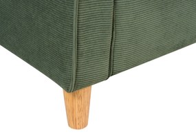 Háromszemélyes sötétzöld kordbársony kanapé RONNEBY Beliani